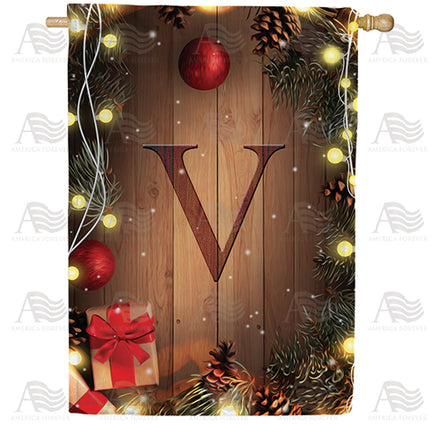 America Forever Wood Panel Lights Monogram House Flag