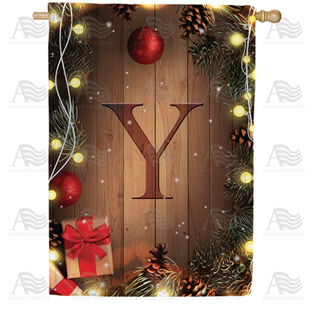 America Forever Wood Panel Lights Monogram House Flag