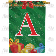 America Forever Merry Christmas Monogram House Flag