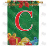 America Forever Merry Christmas Monogram House Flag