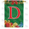 America Forever Merry Christmas Monogram House Flag