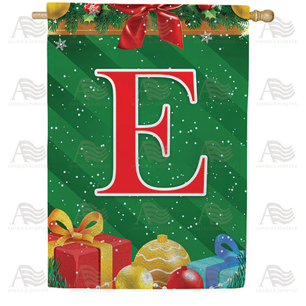 America Forever Merry Christmas Monogram House Flag