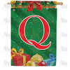 America Forever Merry Christmas Monogram House Flag