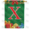America Forever Merry Christmas Monogram House Flag