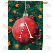 America Forever Christmas Ball Monogram House Flag