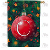 Christmas Ball Monogram House Flag