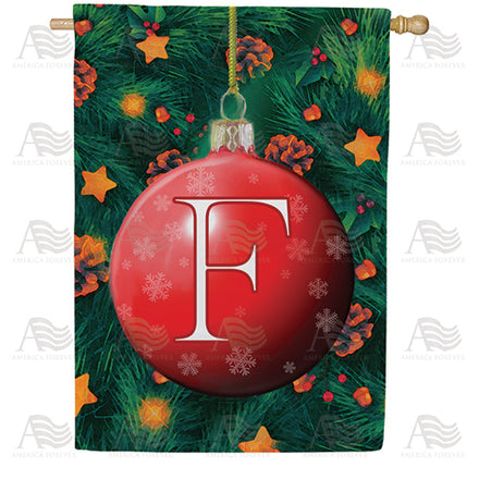 America Forever Christmas Ball Monogram House Flag
