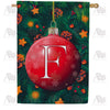 Christmas Ball Monogram House Flag