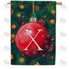 Christmas Ball Monogram House Flag
