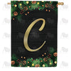 America Forever Pine Cones And Stars Monogram House Flag