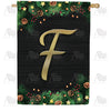 America Forever Pine Cones And Stars Monogram House Flag