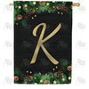 America Forever Pine Cones And Stars Monogram House Flag
