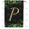 America Forever Pine Cones And Stars Monogram House Flag