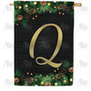 America Forever Pine Cones And Stars Monogram House Flag