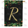 America Forever Pine Cones And Stars Monogram House Flag