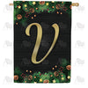 America Forever Pine Cones And Stars Monogram House Flag