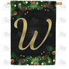 America Forever Pine Cones And Stars Monogram House Flag