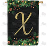 America Forever Pine Cones And Stars Monogram House Flag