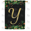America Forever Pine Cones And Stars Monogram House Flag