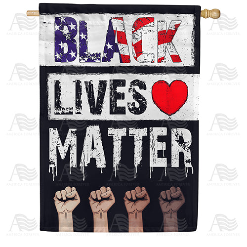 America Forever Black Lives Matter 1 House Flag