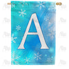 America Forever Snowflakes Monogram House Flag