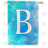 America Forever Snowflakes Monogram House Flag