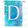 America Forever Snowflakes Monogram House Flag