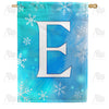 America Forever Snowflakes Monogram House Flag