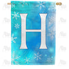 America Forever Snowflakes Monogram House Flag