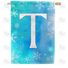 America Forever Snowflakes Monogram House Flag