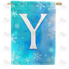 America Forever Snowflakes Monogram House Flag