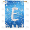 America Forever Wintry Monogram House Flag