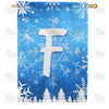America Forever Wintry Monogram House Flag