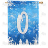 America Forever Wintry Monogram House Flag