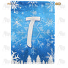 America Forever Wintry Monogram House Flag