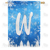 America Forever Wintry Monogram House Flag