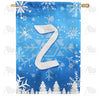 America Forever Wintry Monogram House Flag