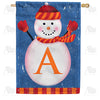 America Forever Snowman Monogram House Flag