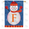 America Forever Snowman Monogram House Flag