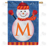 America Forever Snowman Monogram House Flag