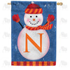 America Forever Snowman Monogram House Flag
