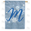 America Forever Blue Winter Monogram House Flag