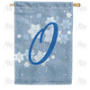 America Forever Blue Winter Monogram House Flag