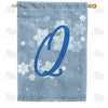 America Forever Blue Winter Monogram House Flag