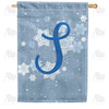 America Forever Blue Winter Monogram House Flag