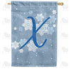 America Forever Blue Winter Monogram House Flag