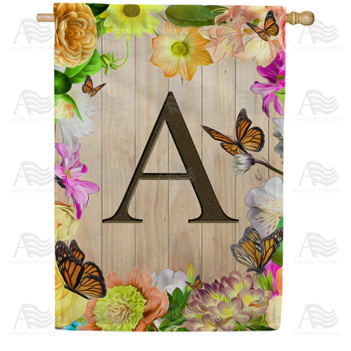 America Forever Flowery Wood Panel House Flag