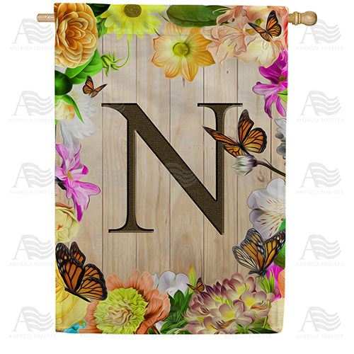 America Forever Flowery Wood Panel House Flag