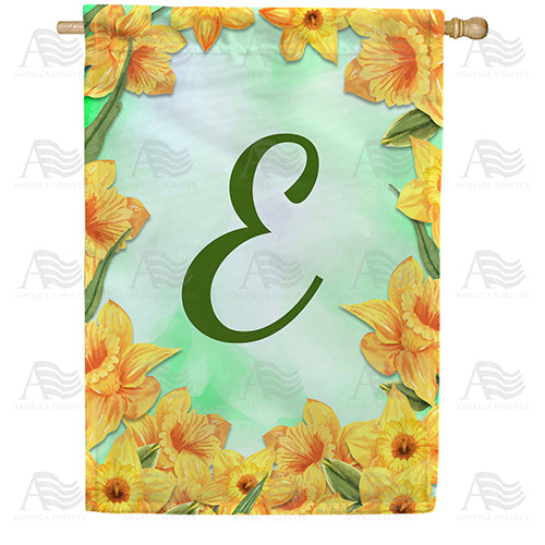 Daffodils Monogram House Flag