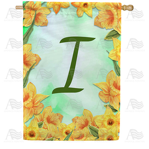 Daffodils Monogram House Flag